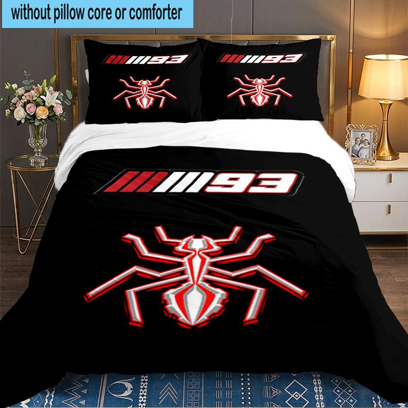 3PCS Marc Marquez Bedding Set,Including 1pc Duvet Cover And 2pcs Pillowcases Perfect for Bedroom, Dormitory, Large Size Fan Christmas Gift