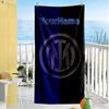 Inter Milan Customize Text Beach Towel Super Soft Microfiber Quickdry Fabric Suitable for Swimming Gym Camping Yoga Vacation