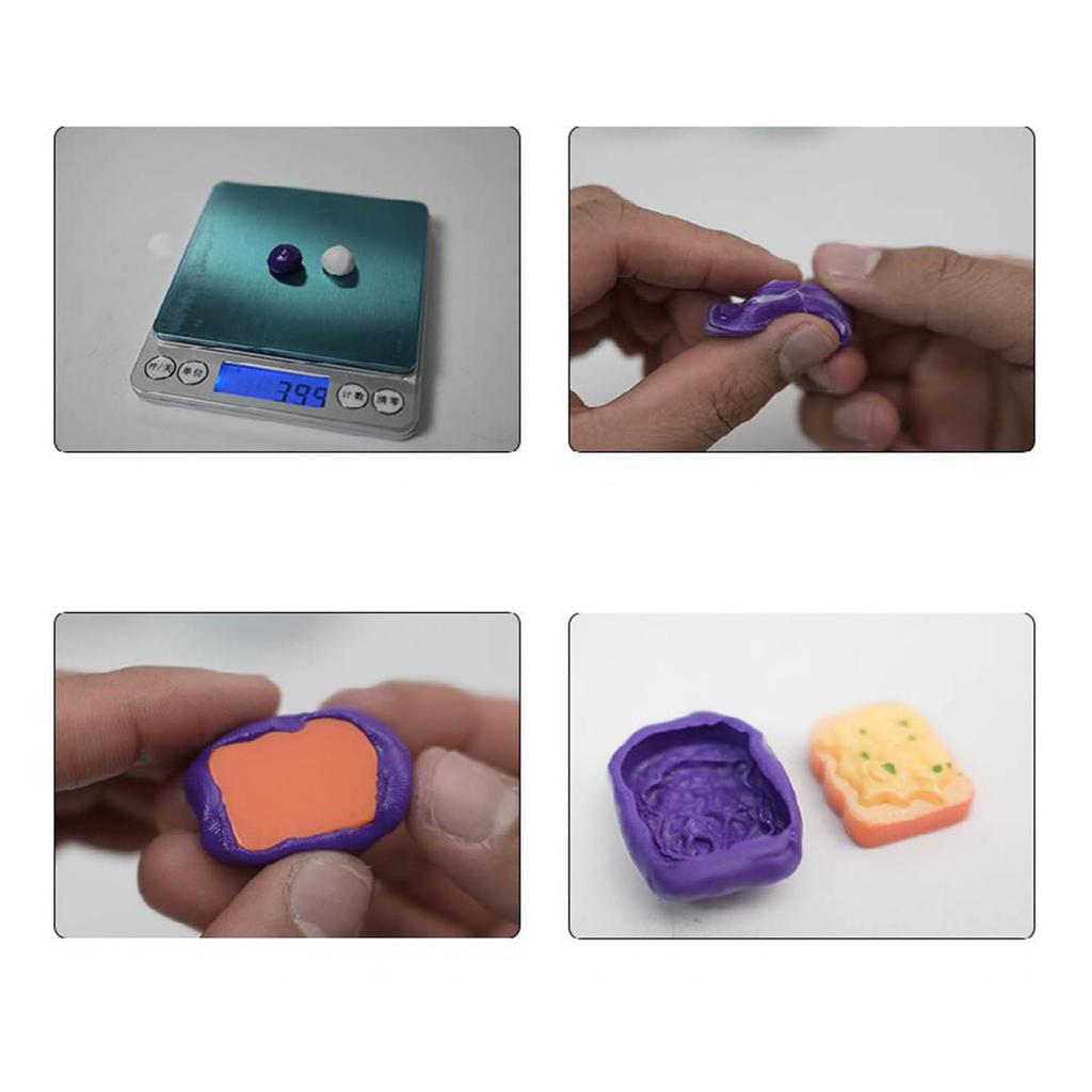 Silikongummi 1:1 Silikon Gummi Støpeform Lagingssett Modelleringsleire Non-Stick Belegg for Støping Resin DIY Støpeformer