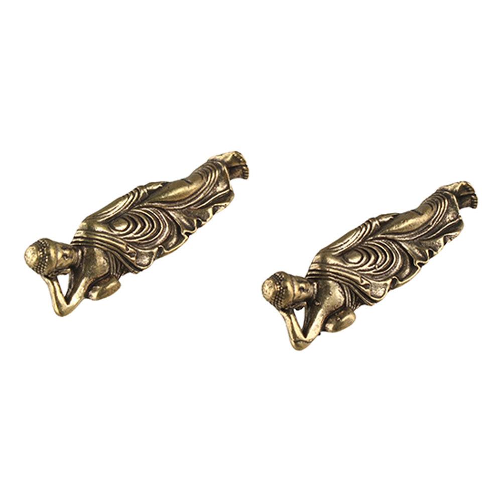 Pure Copper Shakyamuni Buddha Ornament Mini Brass Buddha Statue Lying Shakyamuni Miniatures Office