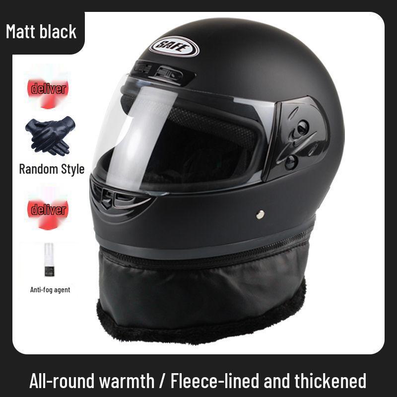 Unisex Winter Neck Gaiter & Full Face Helmet with Anti-Fog, Warmth for Electric Scooter - Ideal for All Seasons