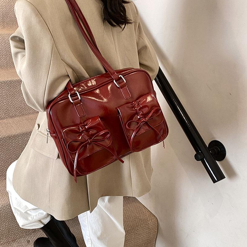 Retro high-end portable small square bag women's bag 2025 new simple commuter bag casual backpack