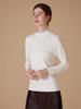Velvet Women's Half-High Neck Self-Heating Brushed Slim Long-Sleeve Winter Top