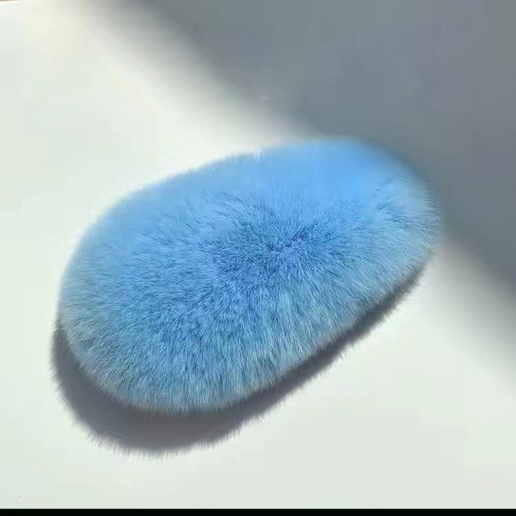 Girls Plush Hairpin Natural Rabbit Fur Women Bangs Hairpin