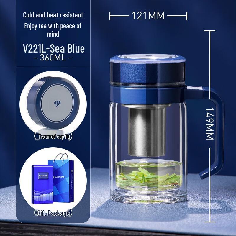 Wanxiang Double-Layer Heat-Insulated Glass Mug