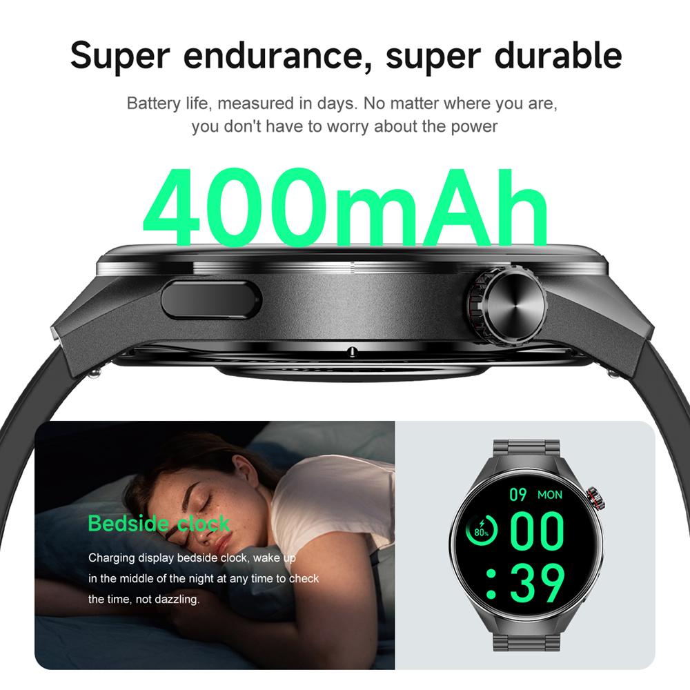 50mm 1.75" HD AMOLED Screen Smart Watch Men Business Bluetooth Call Heart Rate Blood Oxygen GPS Track Compass Sport SmartWatch