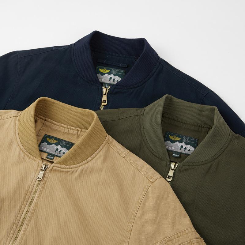Frühling und Herbst Neuer Mantel Herren Lässig Werkzeug Herrenbekleidung Oberteil Herren Dünner Baseballanzug Bomberjacke