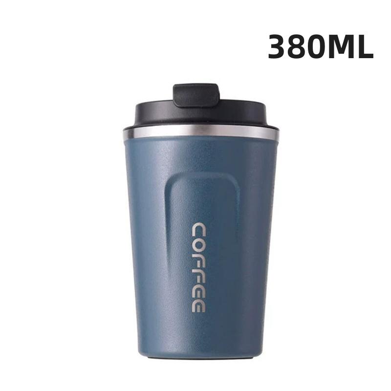 Thermo Cafe Coffee Mug Car Thermos Mug 380/510ML Leak_Proof Travel Thermo Cup for Tea Water Coffee Double Stainless Steel