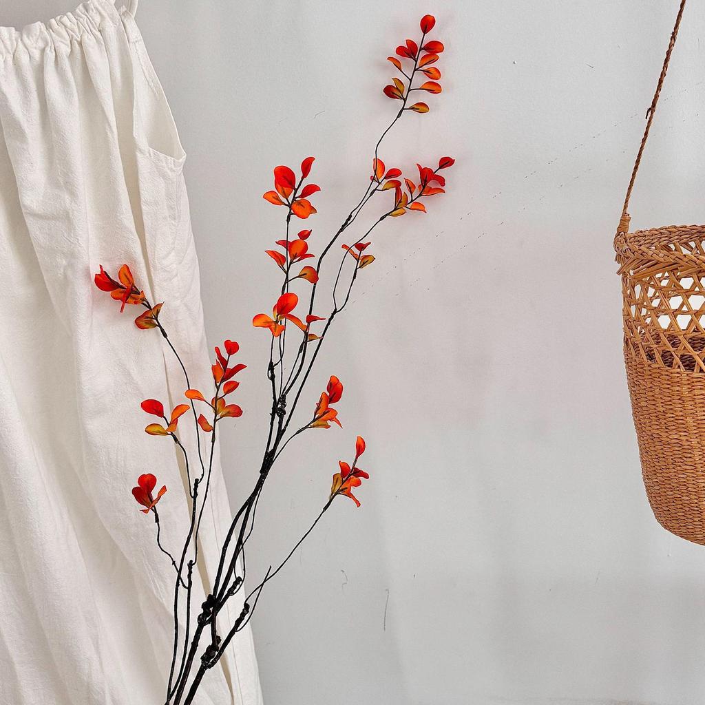 Chinese Style Autumn Branches for Home and Hotel Decor - Artificial Green Plant Ornaments for Flower Arrangements