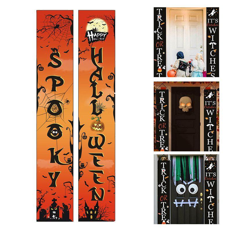 Exquisite Printed Halloween Couplet Banner High Quality Durable Party Decor