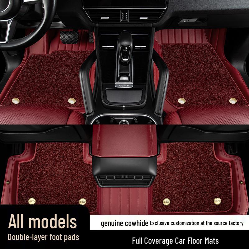 Premium Full-Coverage Genuine Leather Floor Mats for BMW 3, 5 Series & X5LX3