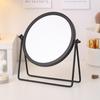 Nordic Style Round Wrought Iron Makeup Vanity Mirror for Bathroom or Dormitory