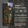 Ästhetisches Sonnenblumen- und Mondmuster Gehärtetes Glas Handyhülle für Motorola Moto Edge 50 Fusion 40 Neo 30 Pro G85 G84 G54 Abdeckung