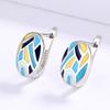 Classic Lady Earrings Irregular Colored Letter Studs Fashionable Casual Everyday Earrings