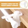 Ipetboom 4-Piece Curtain Pole Holder/Wardrobe Rod Bracket, Ceiling Mounting Bracket for Curtain Rods, No Drill Required. ABS White Wardrobe Rod Holder