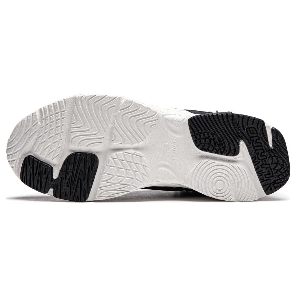 New LiNing Defender Warm Mid Top Running Shoes Women's Black White AGLT128-1