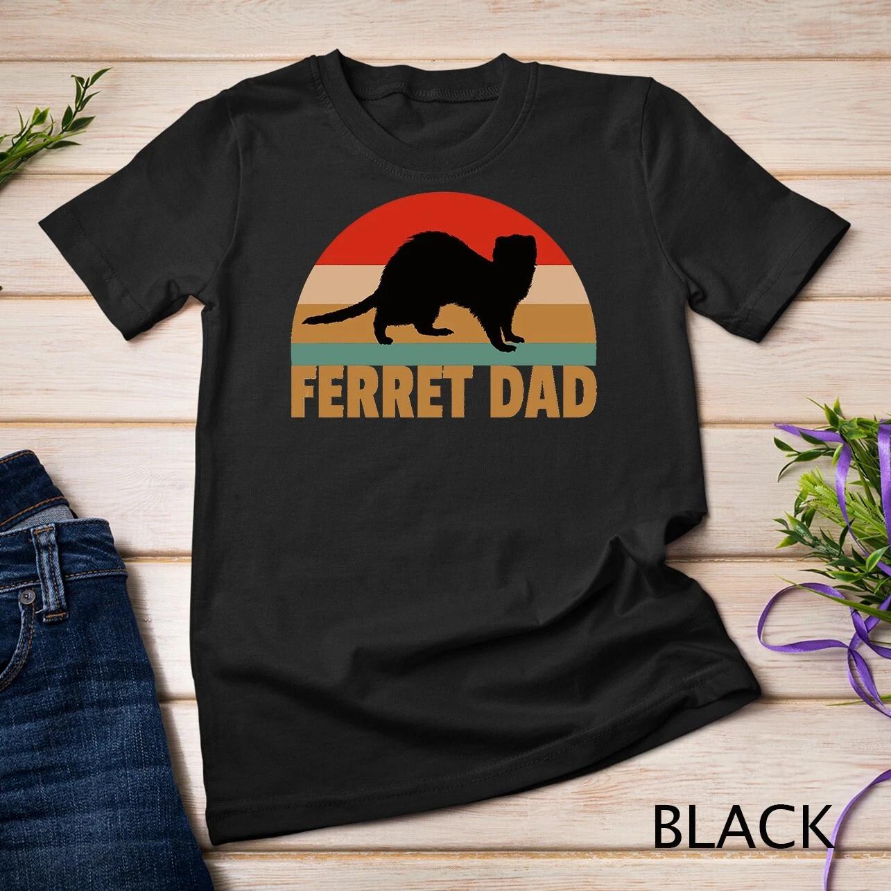 Funny Ferret Retro Pet Ferret Dad Vintage Gift T-Shirt Unisex T-shirt XL