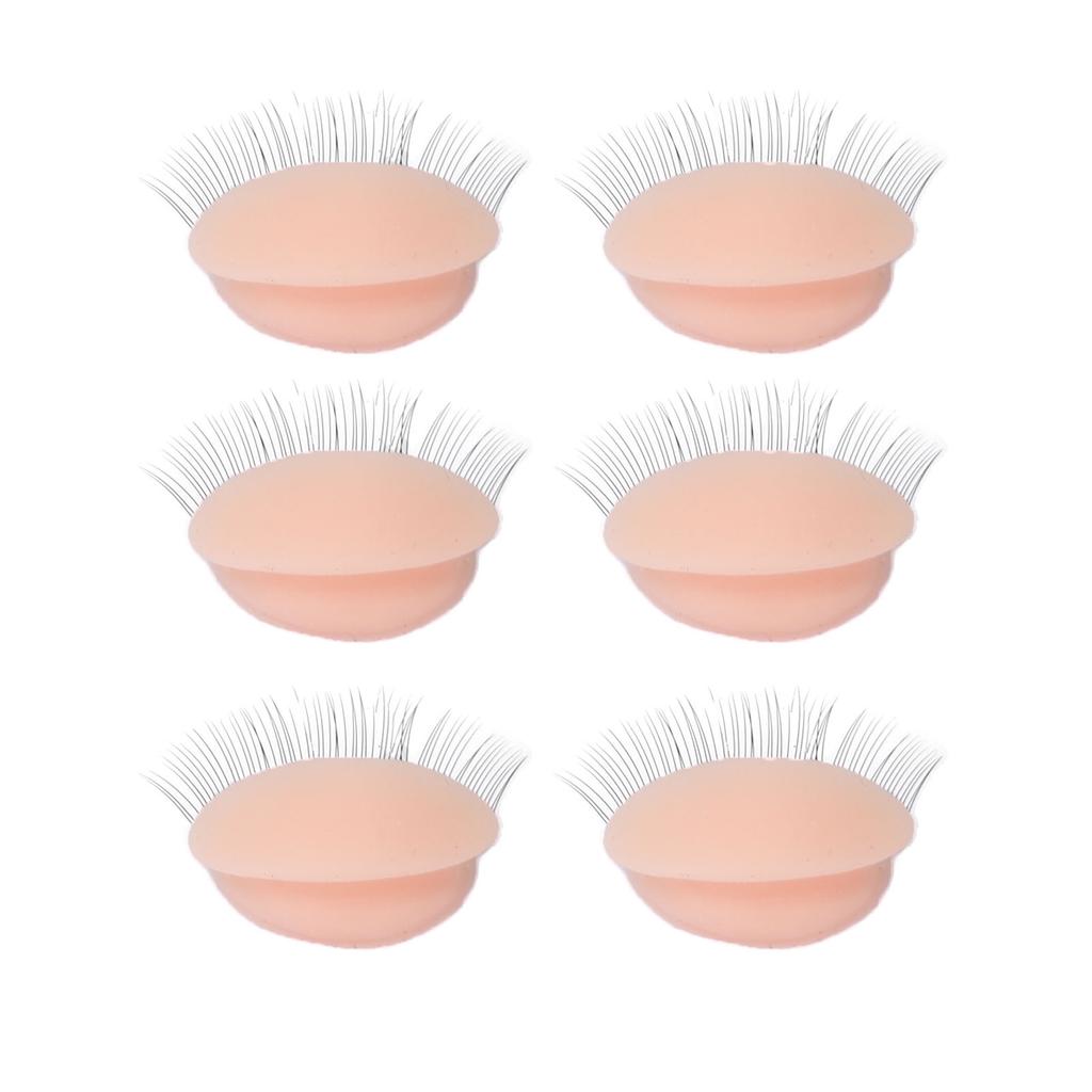 3 Pairs Ersatz Augenlider für Mannequin Kopf Wimpern Verlängerung Praxis Abnehmbare Augenlider mit