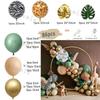 Sage Green Brown Wildlife Themed Balloon Garland Arch Kit Deer Print for Jungle Safari Kid Birthday Baby Shower Party Decoration