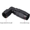 6AN 90 Degree Hose End Fitting Elbow Low Profile Forged Swivel Aluminum Black