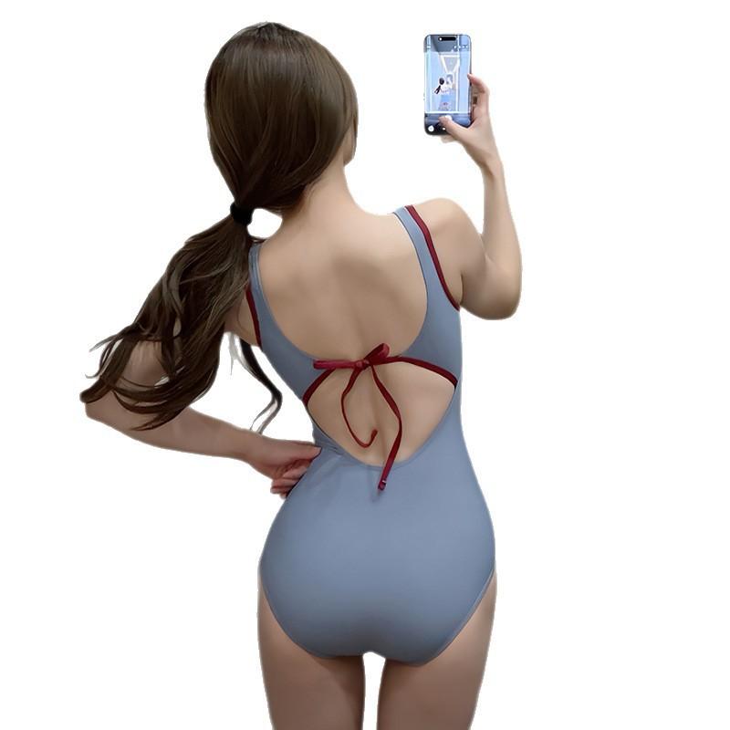 One-piece swimsuit 's high-end sensual sexy hot spring beautiful swimming pool special racing swimsuit