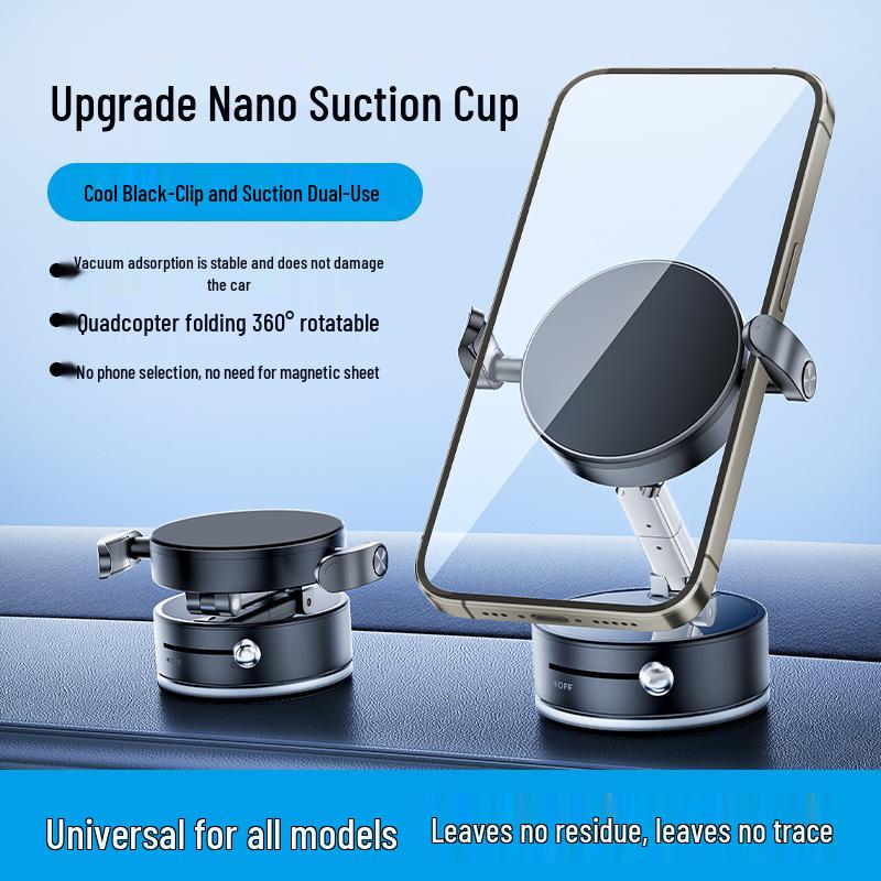 Multifunctional Double-Sided Magnetic Phone Holder for Desktop, Wall, Car, or Mirror Use