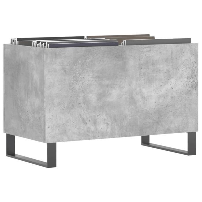 VidaXL Record Cabinet Concrete Grey 74.5x38x48 Cm Engineered Wood 831736