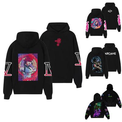 Sudadera con capucha estampada de manga larga y cuello redondo a la moda para mujer