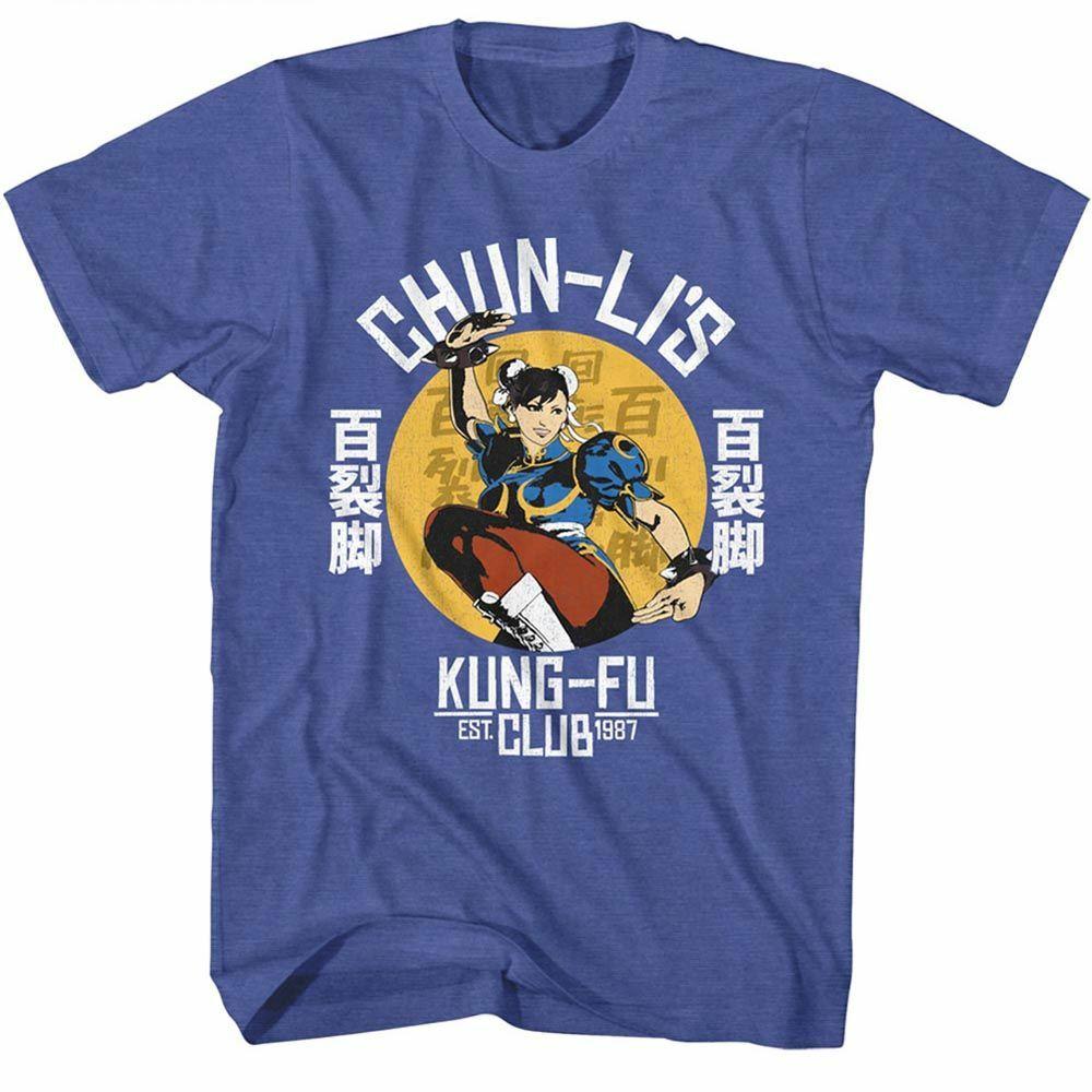 Street Fighter Chun Li s Martial Arts Royal Heather Adult T-Shirt Unisex T-Shirt L