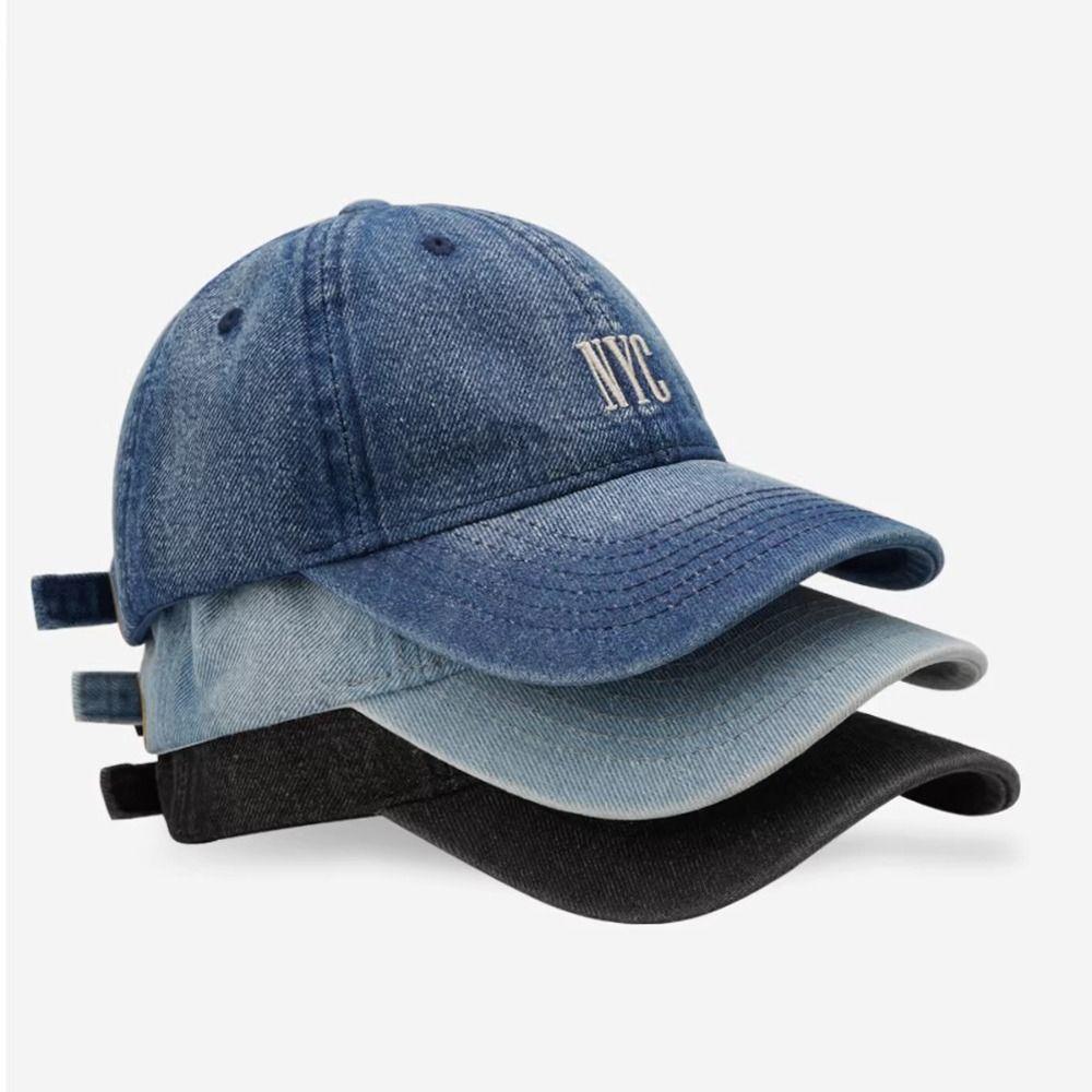 Distressed Denim Cap Casual Sun Hats Fashion Duck Tongue Hat Unisex