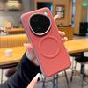 Magnetic Suede Leather Case for Nubia M153 Doubao AI Phone, Full Body Soft TPU Bumper Shockproof Cover with Metal Buttons