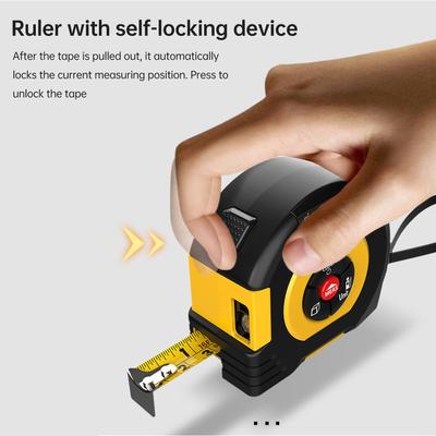 Misuratore Laser a Nastro 196Ft Misurazione Laser e Misurazione Manuale 5 Metri Misuratore a Nastro Digitale Supporto