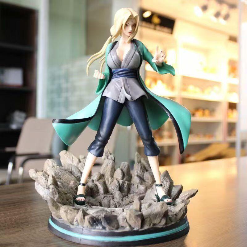 Naruto 13.77inch/35cm Five Dynasties Thousand Hands Tsunade Xiaonan anime Surroundings Combat stance can Move PVC toys Durable Gift