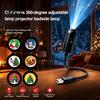 LED Ambient Lamp USB Projector Light for Christmas, Flexible Gooseneck Night with 6/10/15/20 Xmas Decorative Projection Films, Bedroom Ceiling