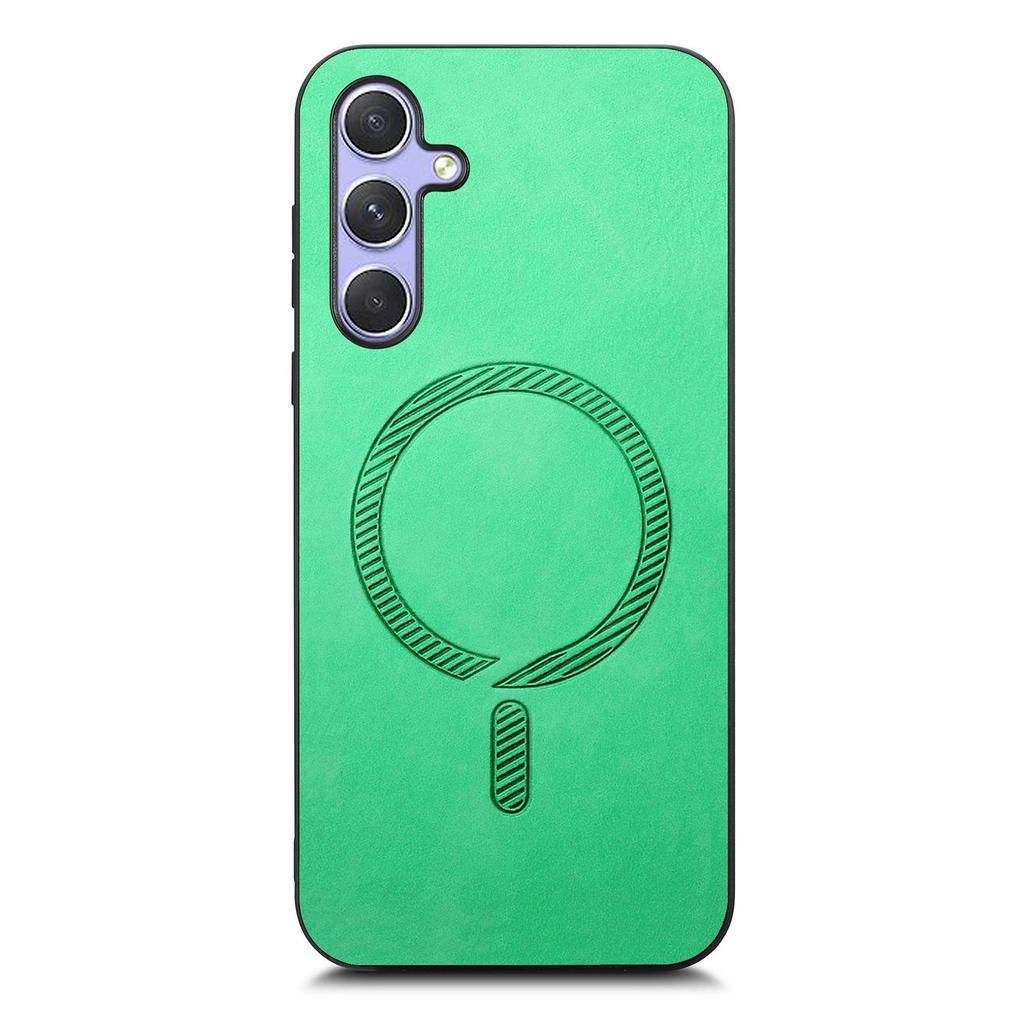 For Samsung Galaxy A54 5G Leather Back Case Compatible with MagSafe Skin-Touch Phone Cover