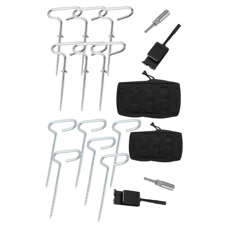 9pack Outdoor Travel Camping Tarps Stakes Ground Stakes Organizers Tent Pegs Suitable for Winter Camping Tent