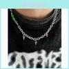 Punk Stijl Roestvrij Staal Kegel Ketting Voor Mannen En Vrouwen Met Geometrisch Ontwerp Zomer Accessoire