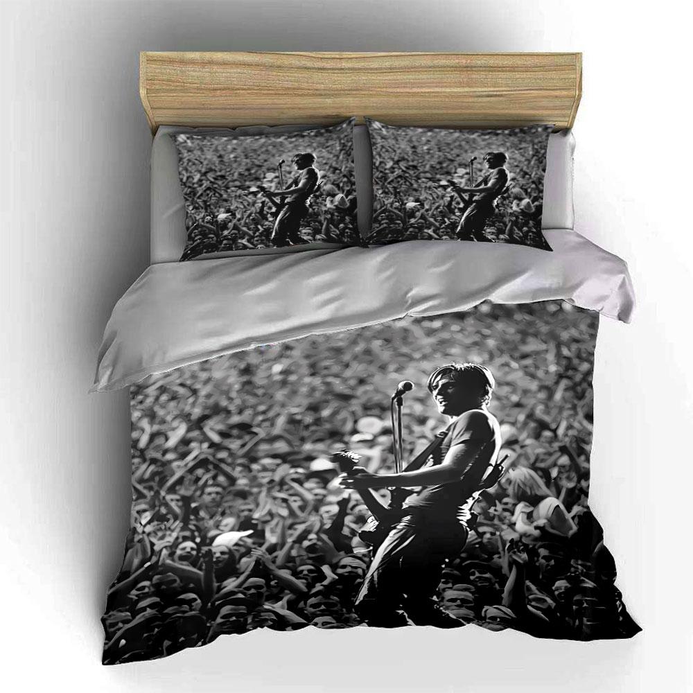 Rock Concert Guitarist Art Bedding Duvet Cover Set Duvet Cover Pillowcases (1*Duvet Cover 2*Pillowcases, without duvet insert)
