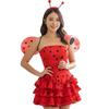 Bees Costume Accessories Set Bees Antenna Headband Tutus Dress Butterfly Wing Cosplay Halloween Costume for Adult Women