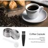 Reusable Coffee Capsules, Stainless Steel Delta Q Espresso Pods Foil Lids For Delta Q Coffee Pods Coffee Pod With Spoon Brush Fit For Q Ndiq7323