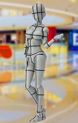 TAMASHII NATIONS S.H.Figuarts Body-chan - Kentaro Yabuki - Wireframe (Gray Color Ver.) Approx. 135mm PVC & ABS Movable Figure