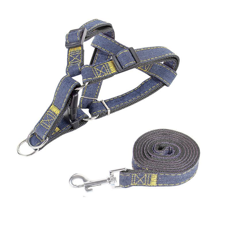 Dog Cowboy Leash Neck Ring Small Medium and Large Puppy Pet Teddy Golden Retriever Chest Strap Dog Walking Leash