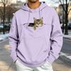 Top da gatto nuovo con cappuccio ampio manica lunga con cerniera tasca pile termico