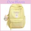 Canvas Backpack For Women Men Casual Travel With Dog And Letter Embroidery Design For Daily Use