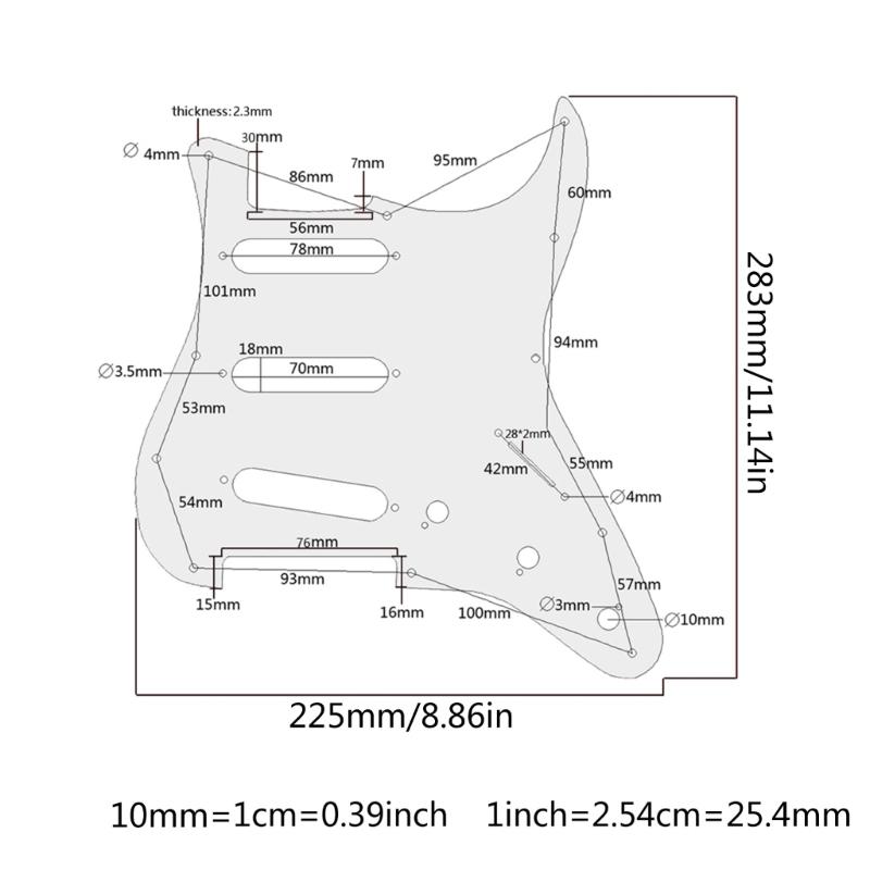 11 Hole Scratchplate Standard Guitar Mudguard Guitar Bass 6 Strings Model Guitar