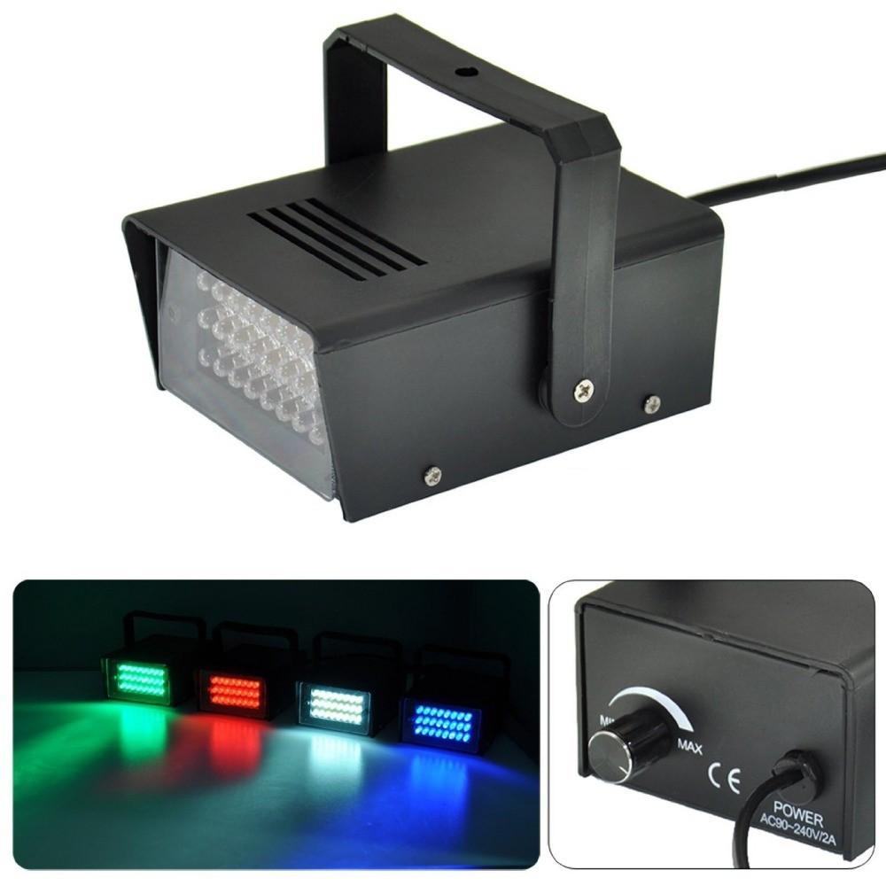 Luci Stroboscopiche Discoteca Lunartec Illuminazione - Stroboscopio: Strobo LED Da Discoteca Con Funzionamento A Batteria (Stroboscopio Lampada, Lampada Stroboscopica Festa, Batteria Brillare Luce DJ Telecomando