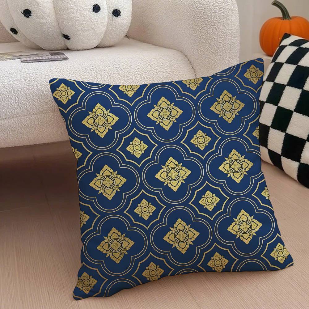 Batik Pillow Case Anti-dustmite Pillowcase Invisible zipper silky short plush Sofa cushion cover