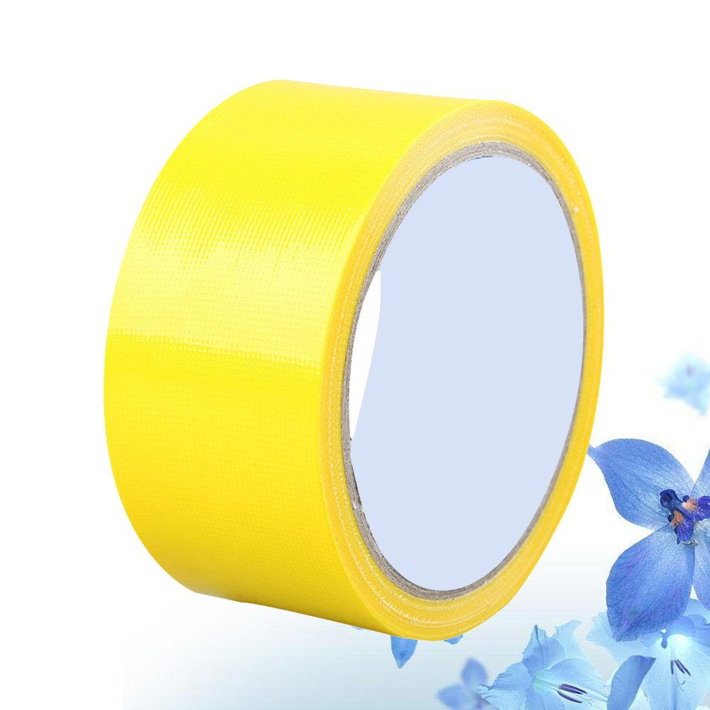 Waterproof Single-Sided Cloth Duct Tape Yellow 5Cm X 1 Strong Adhesive Electrical Equipment Carpet Floor Stage DIY Tape