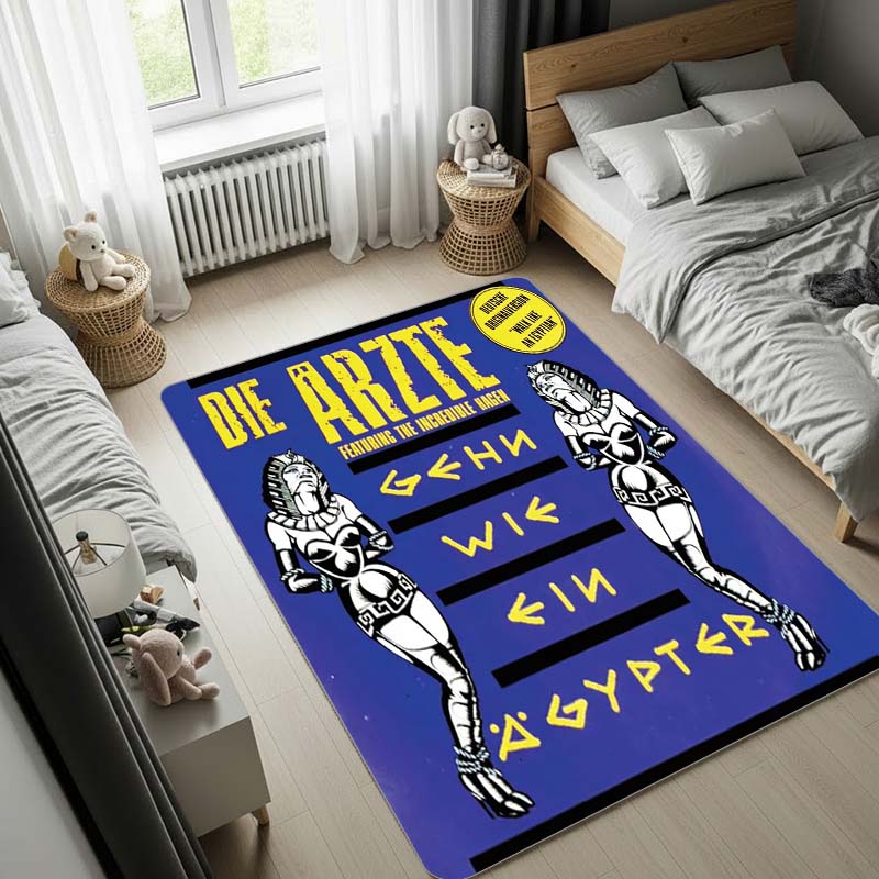 Die Ärzte Punk Band Carpet, Bedroom Rug, Doormat,Living Room Rug, Bedside Carpet, Computer Chair Mat, Birthday Christmas Gift.
