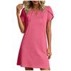 Europe, America 2025 beach A-shaped dress, women's casual spring and summer short-sleeved dress